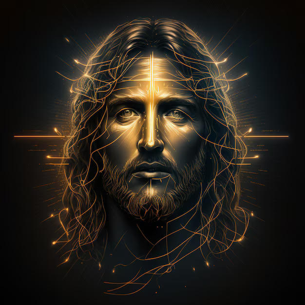 Golden Jesus background